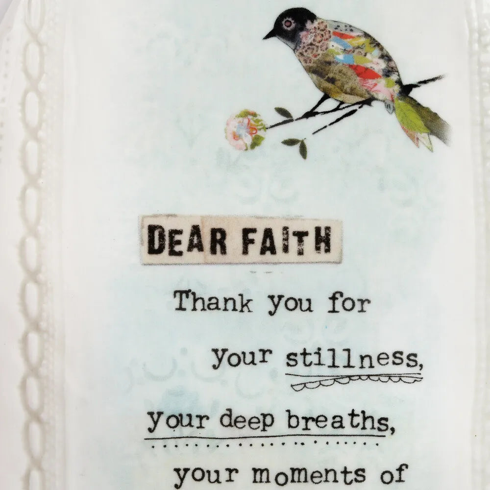 Demdaco Kelly Rae Roberts Stone Wall Art - Dear Faith