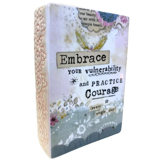 Kelly Rae Roberts Wall Plaque - Embrace Courage