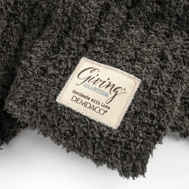 Demdaco Mens Giving Knit Fabric Blanket - Gray