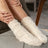 Demdaco Giving Fuzzy Socks - Cream