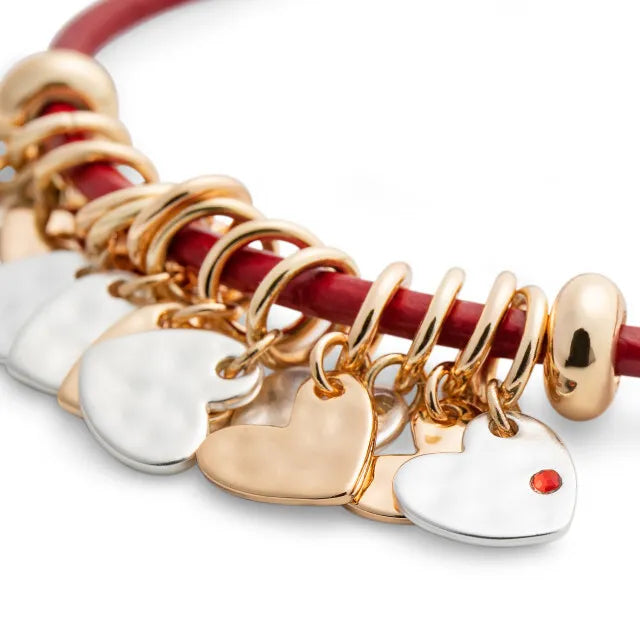 Demdaco Giving Heart Charm Bracelet - Red