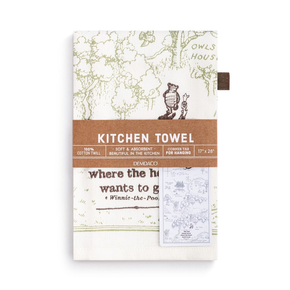 Winnie The Pooh Gifting - Where the Heart Goes Kitchen Towel