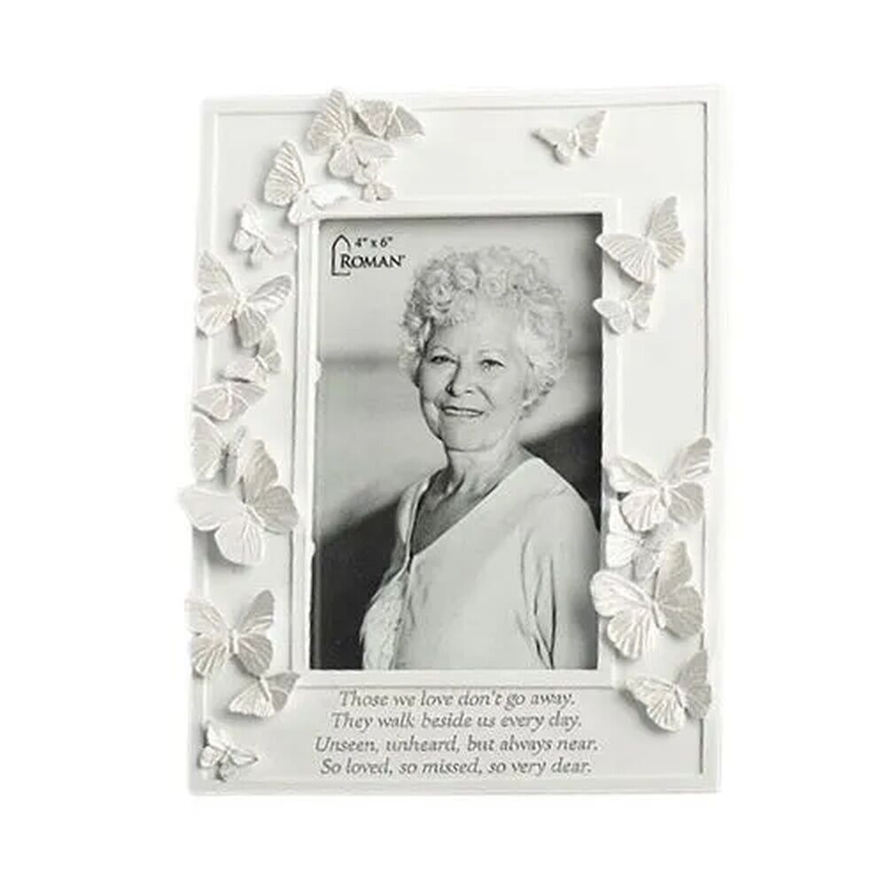 Roman Inc Memorial Frame - Butterfly 4x6in