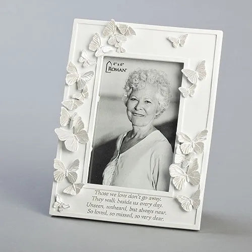 Roman Inc Memorial Frame - Butterfly 4x6in