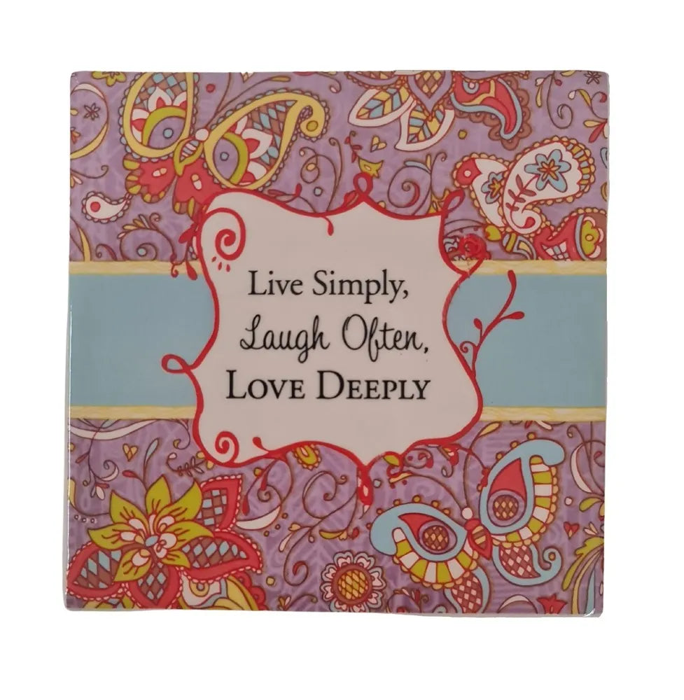 About Face Designs - Live Simply Decorative Tile