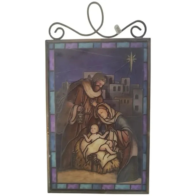 Roman Inc - Holy Family Stained Glass Hanging Ornament