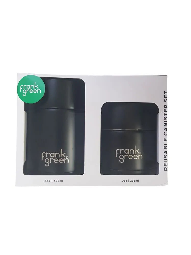 Frank Green Canister Set - Ceramic 295ml & 475ml Black