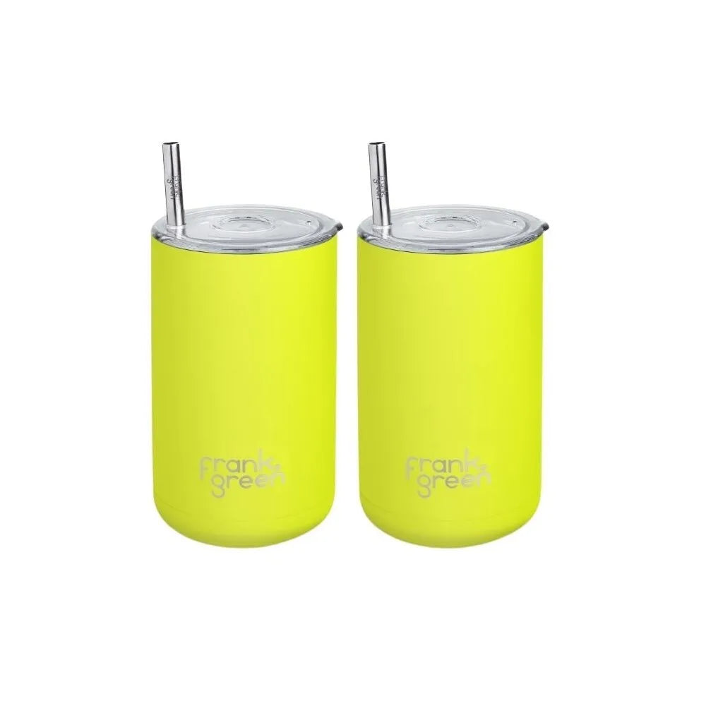 Frank Green 3-in-1 Insulated Drink Holder Duo Pack - 425ml Neon Yellow