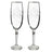 Bohemia Crystal Celebration Flutes 25th Anniversary Flute Set of 2