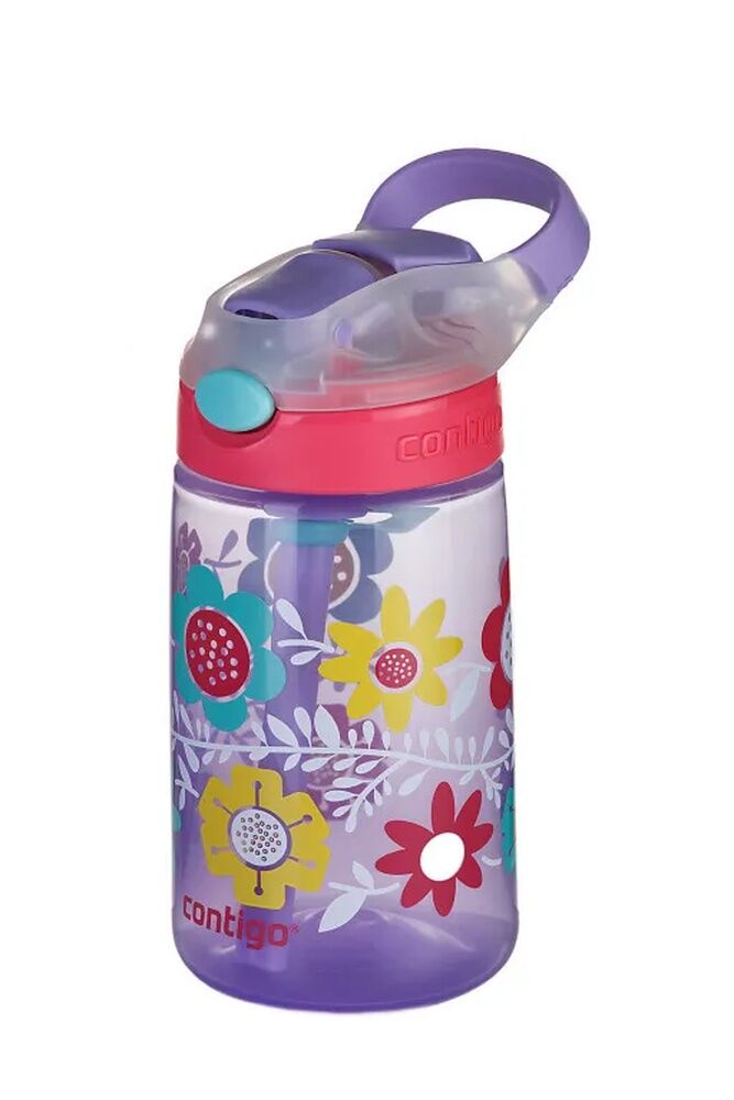 Contigo Kids Drink Bottle Gizmo Flip Autospout - 410ml Flowers