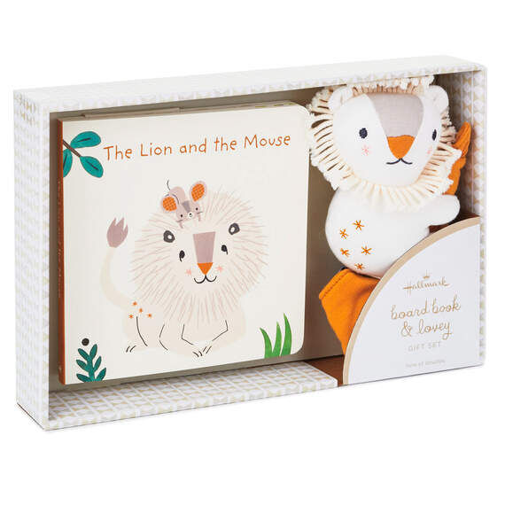 Hallmark Gifts - The Lion and the Mouse Board Book and Lion Lovey Blanket Set