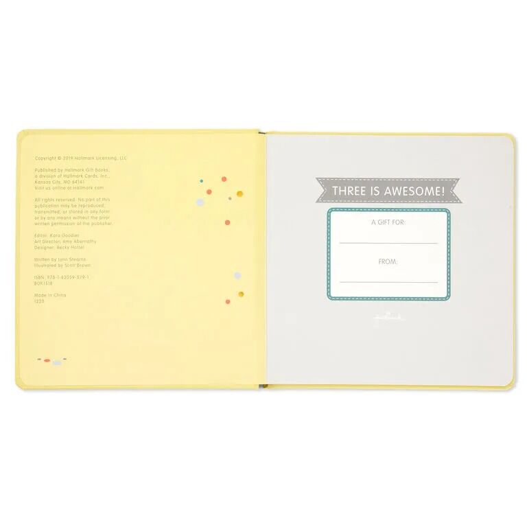 Hallmark Gifts - Three Is Awesome! Birthday Book