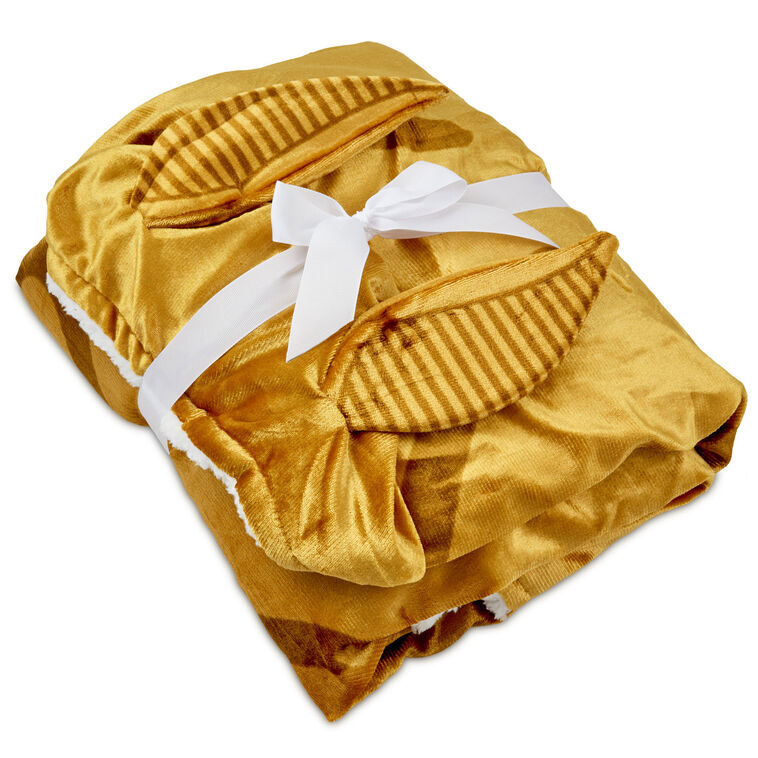 Hallmark Gifts - Harry Potter Golden Snitch Hooded Blanket