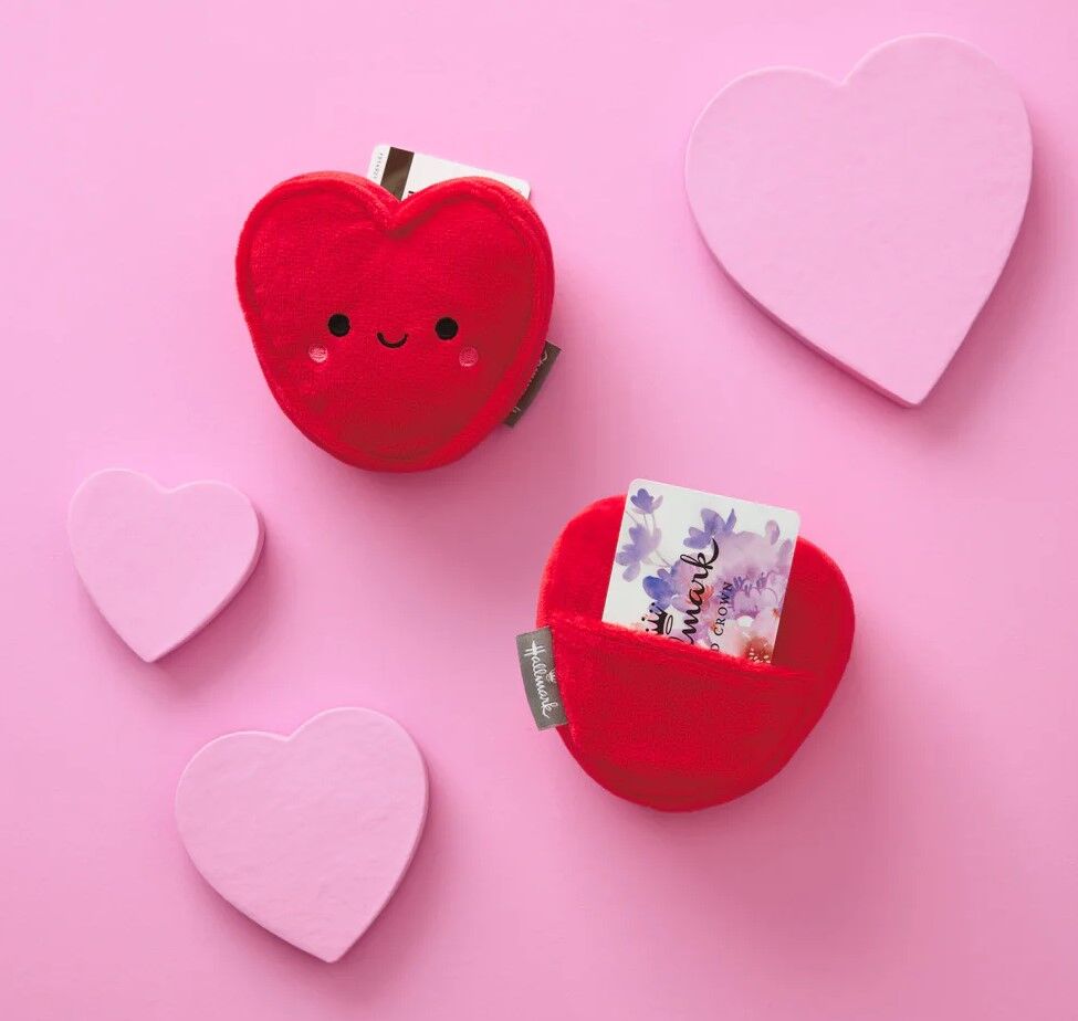 Hallmark Gifts - Red Heart Plush Gift Card Holder