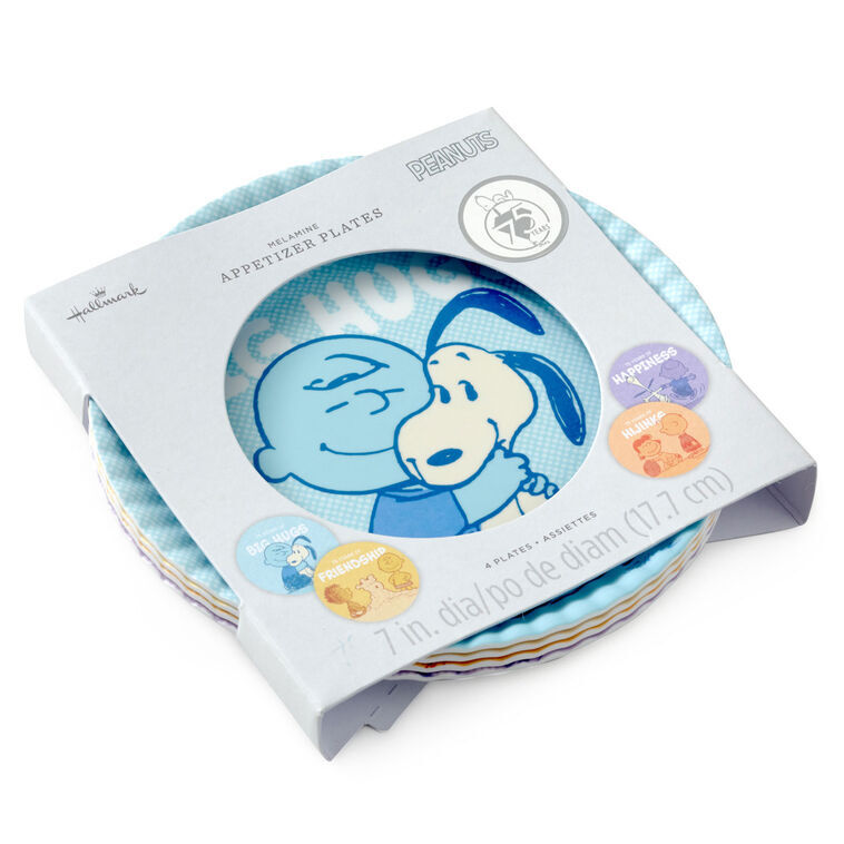 Hallmark Gifts - Peanuts 75th Anniversary Appetiser Plates (Set of 4)