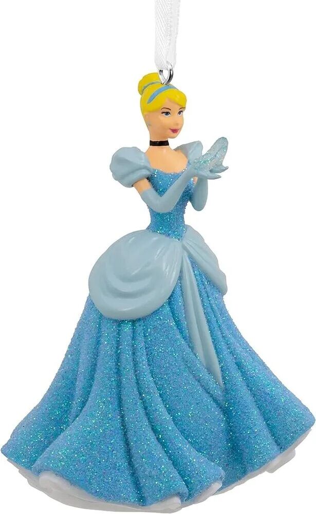 Hallmark Resin Hanging Ornament - Disney Cinderella Holding Glass Slipper