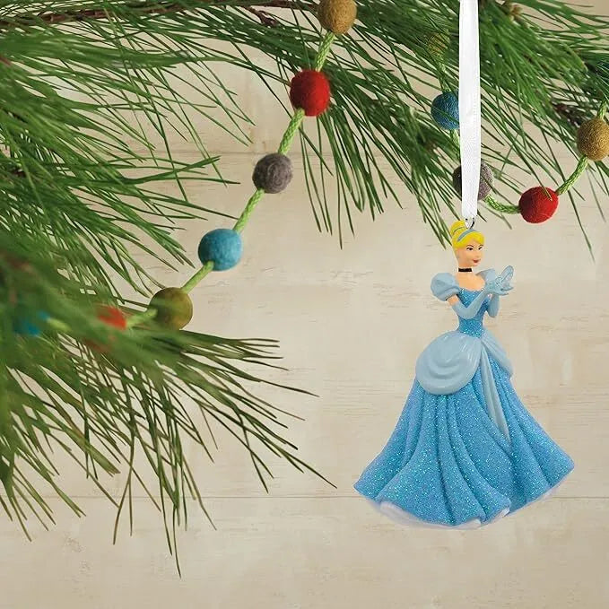 Hallmark Resin Hanging Ornament - Disney Cinderella Holding Glass Slipper