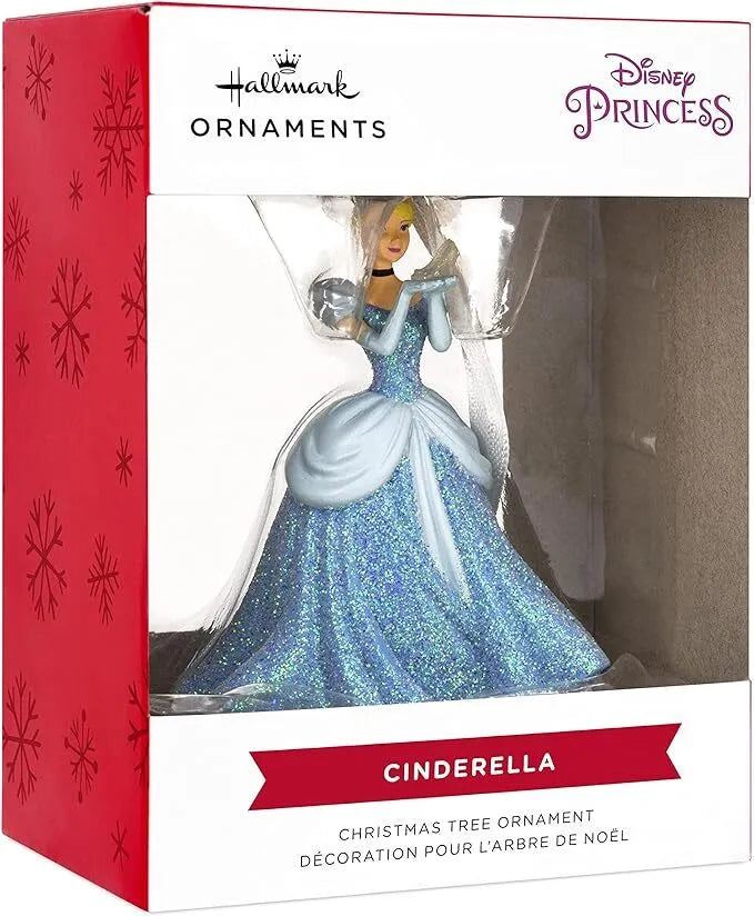 Hallmark Resin Hanging Ornament - Disney Cinderella Holding Glass Slipper