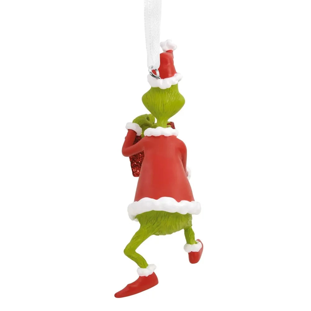 Hallmark Resin Hanging Ornament - Dr Seuss The Grinch with Present