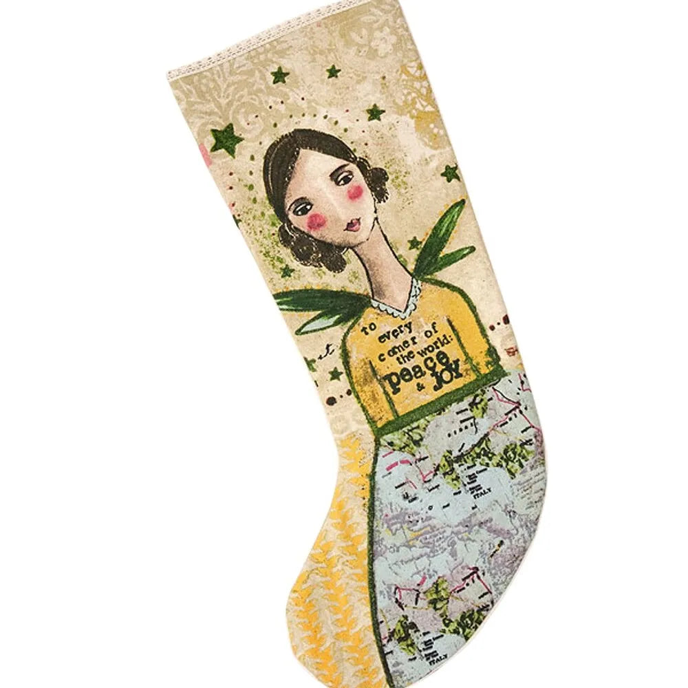 Demdaco Kelly Rae Roberts Stocking - Peace and Joy Angel