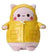 Pembe the Pink Cat Plush - Yellow Raincoat