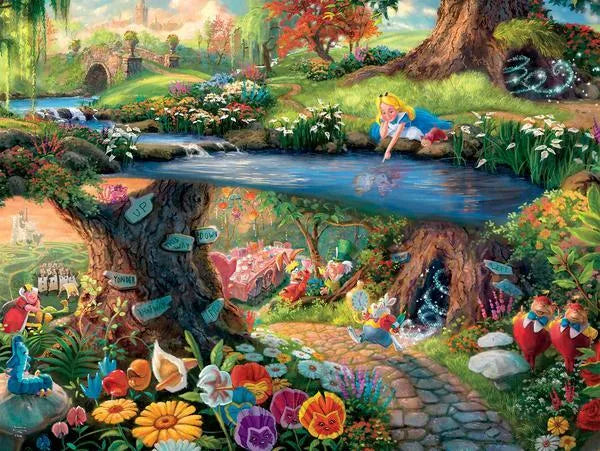 Thomas Kinkade Disney Princess 300pc Oversized Puzzle - Alice In Wonderland