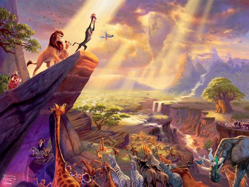 Thomas Kinkade Disney 300pc Oversized Puzzle - The Lion King