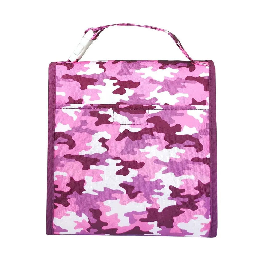 Sachi Insulated Kids Lunch Pouch - Camo Pink