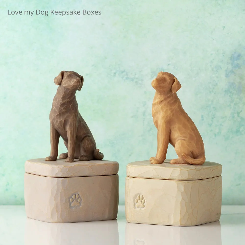 Willow Tree - Love My Dog (Light) Keepsake Box