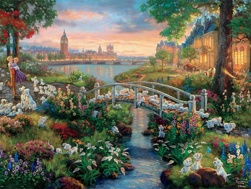 Thomas Kinkade Disney 750pc Puzzle - 101 Dalmatians