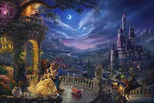 Thomas Kinkade Disney 750pc Puzzle - Beauty & the Beast Dancing in the Moonlight