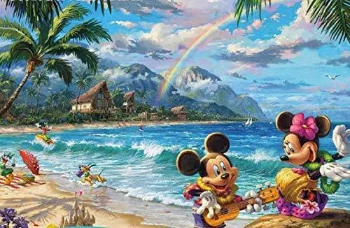 Thomas Kinkade Disney 750pc Puzzle - Mickey And Minnie In Hawaii