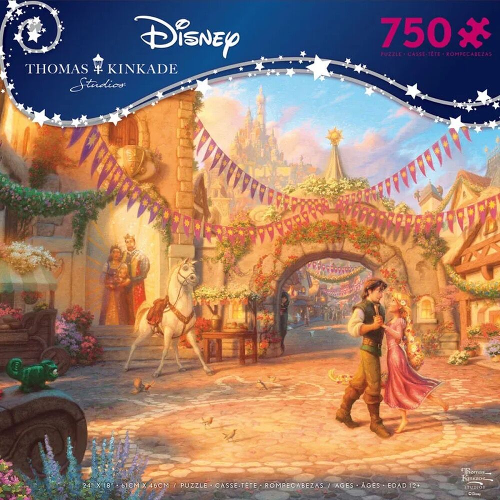 Thomas Kinkade Disney 750pc Puzzle - Rapunzel Dancing
