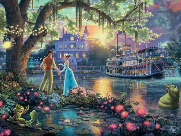 Thomas Kinkade Disney 750pc Puzzle - The Princess And The Frog