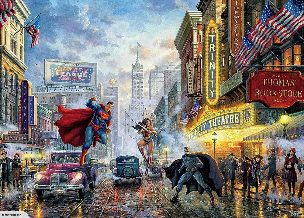 Thomas Kinkade Dc Comics 1000pc Puzzle - The Trinity