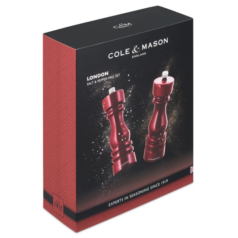 Cole & Mason - London Mills Red Gloss Gift Set 18cm