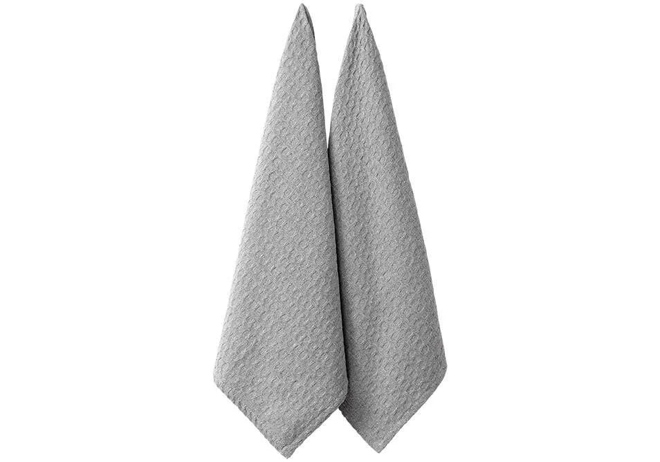Eco Recycled - Light Grey Tea Towel 2 Pack