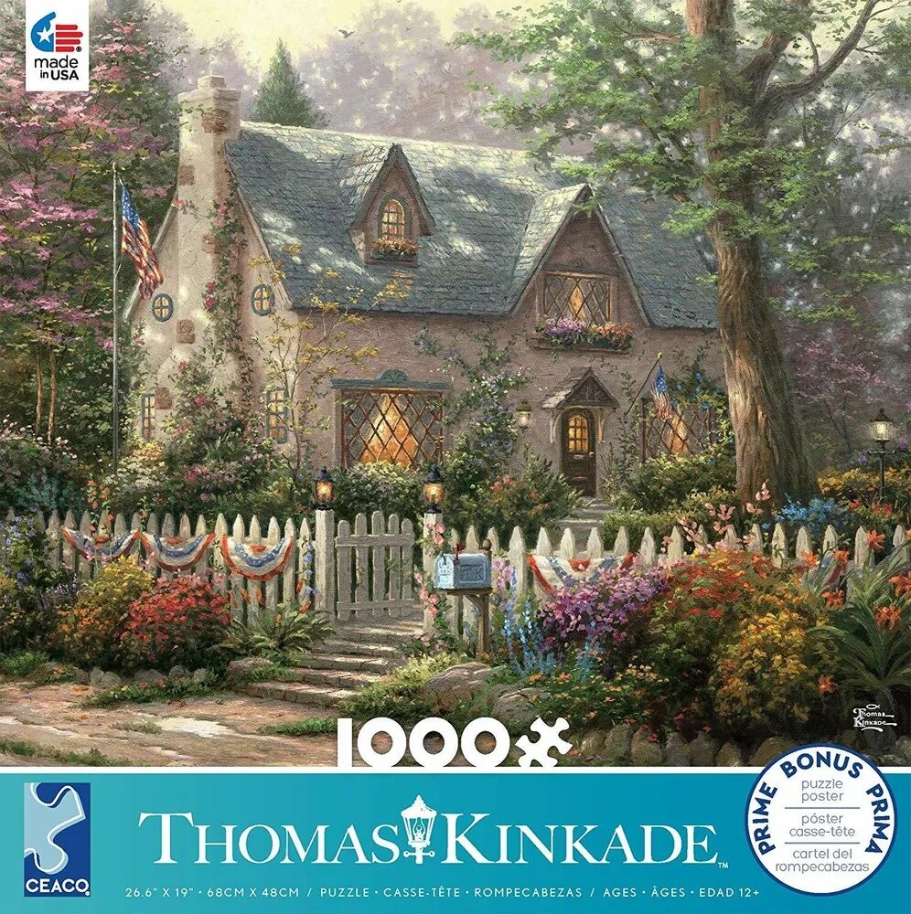 Thomas Kinkade 1000pc - Liberty Lane Cottage