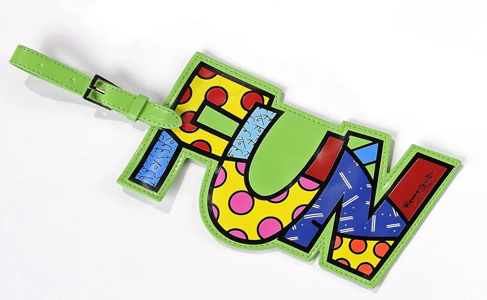 Romero Britto Luggage Tag - Fun