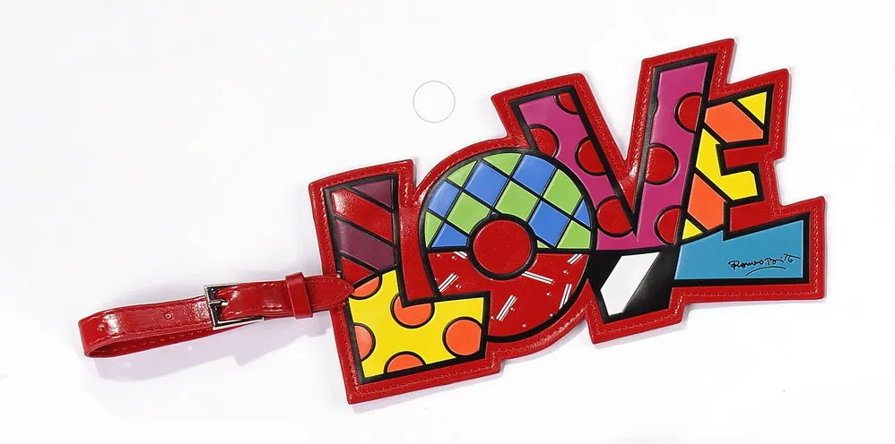 Romero Britto Luggage Tag - Love