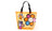 Romero Britto Tote Bag - Orange with Flowers
