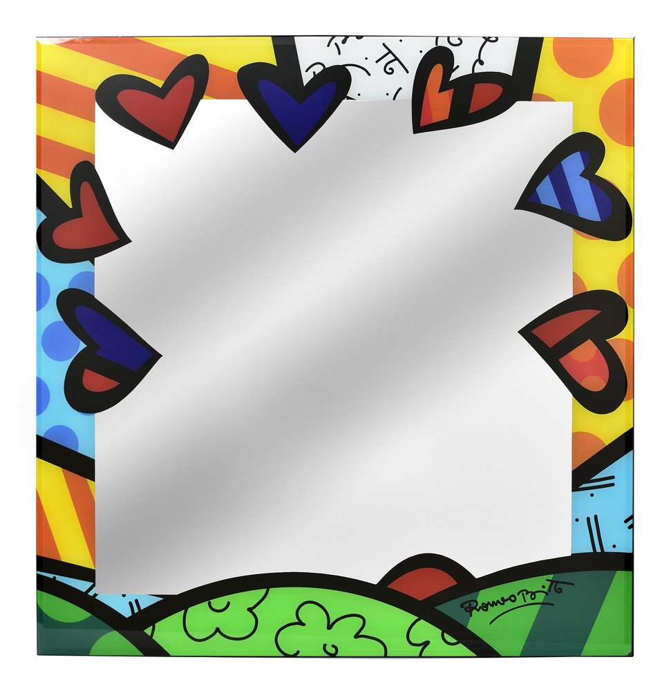 Romero Britto 24in Square Mirror - A New Day