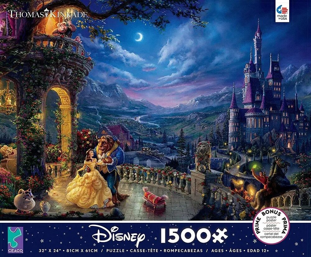 Thomas Kinkade Disney 1500pc - Beauty and the Beast