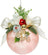 Mark Roberts Floral Jeweled Ball Hanging Ornament - Frosted Pink