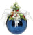 Mark Roberts Floral Jeweled Ball Hanging Ornament - Shiny Dark Blue