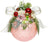 Mark Roberts Floral Jeweled Ball Hanging Ornament - Frosted Pink