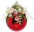 Mark Roberts Floral Jeweled Ball Hanging Ornament - Shiny Red