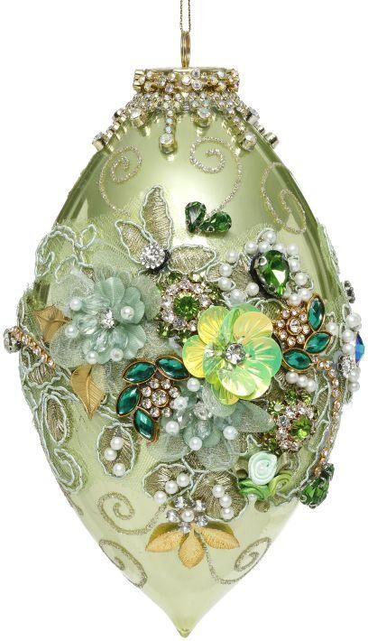 Mark Roberts King's Jewel Finial Hanging Ornament - Green