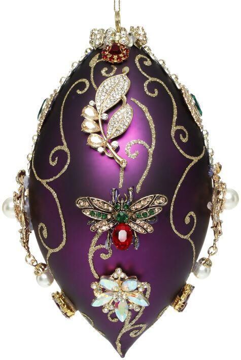 Mark Roberts King's Jewel Finial Hanging Ornament - Purple