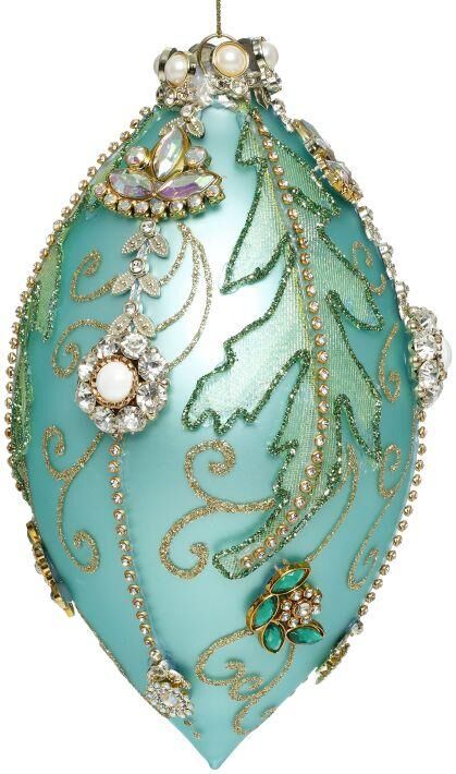 Mark Roberts King's Jewel Finial Hanging Ornament - Turquoise